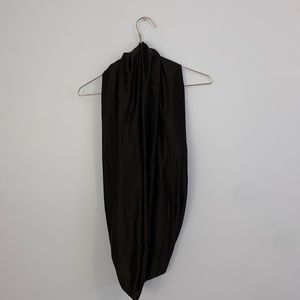 Super Soft Black Infinity Scarf With Hidden Pocket